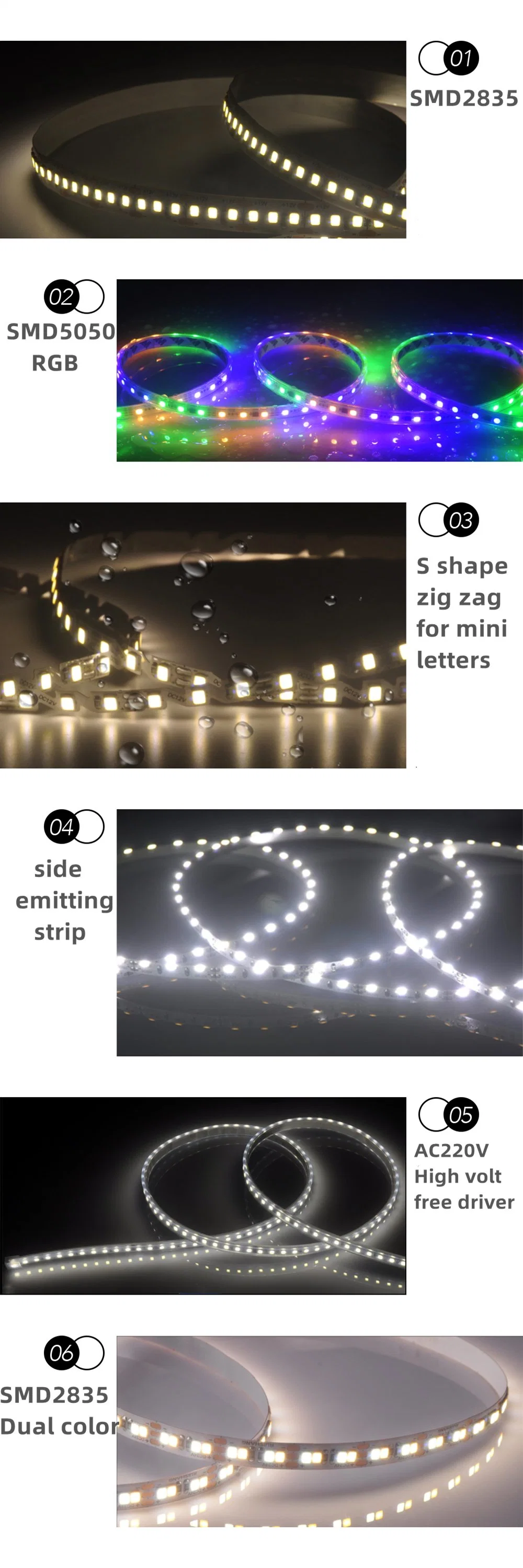 New Year Holiday Christmas Decoration Lighting Flexible SMD2835 LED Strip Light